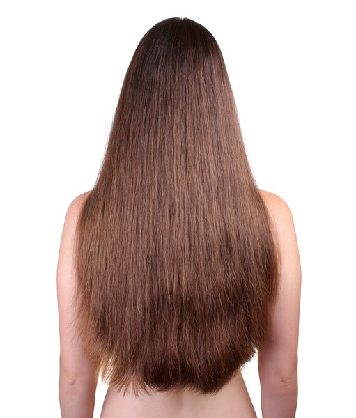 Synthetic brown hair extension